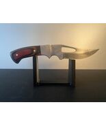 Vintage Custom Slotted Fixed Blade &amp; Leather Sheath - $40.00