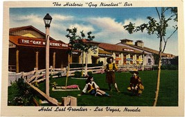 Gay Nineties Bar, Hotel Last Frontier, Las Vegas, Nevada, vintage postcard - £9.57 GBP