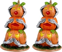 Lemax Spooky Town #34073 Pumpkin Snowmen Accessory New ~ Cute Decor Piece! - £6.33 GBP