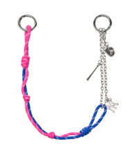 MLB Basic Color Rope Mini Keyring New York Keychain Bag Accessory Pink B... - $28.14