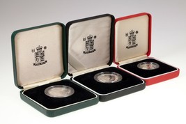 1995 Großbritannien 1£ &amp; 2 £ Münzen IN Silber Beweis Oder Piedfort Menge Von 3 - £205.94 GBP