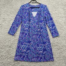 Lilly Pulitzer Aubrey Dress Womens Small Blue Shift Take it Slow Turtle Print - $49.45