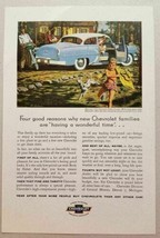1954 Print Ad Chevrolet Delray Coupe 2-Dr Car Chevy Happy Family &amp; Dog - $12.73