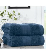 Pure Cotton 2-Pack Bath Sheets Medieval Navy Blue 100% Cotton 30&quot;Wx60&quot;L - $39.08 CAD