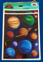 Vintage Hallmark Stickers the Planets Solar System Outer Space Orbit - NOS - $7.74