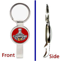 Chicago Blackhawks 2015 Stanley Cup Keychain silver tone secret bottle opener - £9.95 GBP