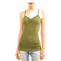 No Boundaries Women&#39;s Juniors Rib Cami X-Large (15-17) Bayleaf Cinched F... - £7.52 GBP