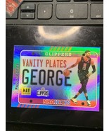 2020-21 NBA Hoops Holo Foil Vanity Plates Paul George Clippers Star Inve... - $20.79 CAD
