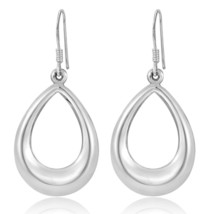 Classically Elegant Open Teardrops Sterling Silver Dangle Earrings - £18.19 GBP