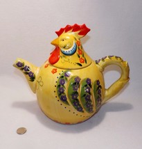 Tabletops Fontana Hand Painted Rooster Large Teapot Dario Farrucci - £27.30 GBP