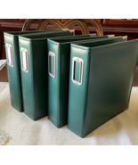 Set of 4 Scrapbook Original 9x9 forest green two ring Albums folders - £30.26 GBP