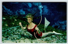Postcard Weeki Wachee Mermaid Florida Swimsuit Women Underwater Follies Chrome - £11.59 GBP