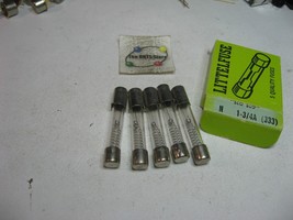Littelfuse N-1-3/4 Slow-Blow Fuse 1.75A 125V Glass 1/4&quot; x 1-3/8&quot; - NOS Qty 5 - £4.54 GBP