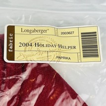 Longaberger 2004 Holiday Helper Basket Liner Red Paprika NEW in Package - $4.99