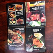 VTG Lot of 4 Hardcover Microwave Cooking CookBook Fast Easy Meals Recipe... - $265.92 MXN