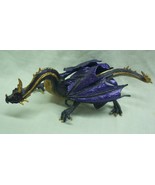 Safari Ltd. MIDNIGHT MOON PURPLE &amp; GOLD DRAGON 8&quot; Plastic Toy Figure 2008 - $22.41 CAD