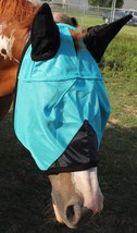 Equine Horse  Light Weight  Mask Summer Spring Airflow Mesh Turquoise 73269 - $272.30 MXN