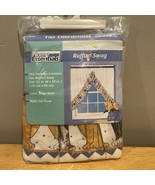 Vtg Kmart Cat Show Swag Valance Curtain Kitten Ruffled 52x38” Country - $470.22 MXN