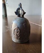 Vintage Brass Indian Hindu  Temple Bell w. Reliefs of Deities 4.25” - $27.72