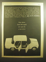 1964 Alfa Romeo Giulia T.I. Saloon Ad - Four doors (and 105mph) are open - £14.48 GBP