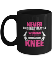 Coffee Mug Funny Never Understimate A Woman With A New Knee  - £15.77 GBP