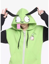 Nickelodeon Invader Zim Girl Green &amp; Black Figural Hoodie Size: M - £47.33 GBP