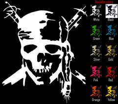 Pirates of the Caribbean Vinyl Decal Sticker Car Window Johnny Depp Skull Design - £3.39 GBP+
