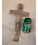 Vintage Inri Métal Croix Crucifix Cercueil Coffin Mur Cintre 14 Inch Hau... - $41.72
