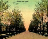South Fourth 4th Street View Coshocton Ohio OH 1913 DB Postcard - $4.42