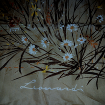 LEONARDI VTG. 100% POLYESTER SQUARE FLORAL SCARF 30" x 29.5"-UNWORN-LOVELY - $9.95