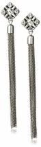 Leslie Danzis Ossidato Metallo Argento Nappa con Cristallo Accento Post - $14.96
