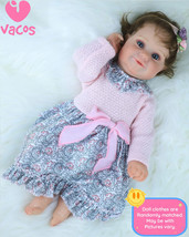 VACOS 20 inch Reborn Baby Dolls Vinyl Silicone Girl Doll Newborn Baby Kids Gifts - £45.11 GBP