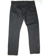 Levi&#39;s 501 Original Button-Fly Black Denim Men&#39;s Jeans 38 x 34 (33&quot;) VG ... - £20.46 GBP
