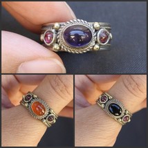Wholesale 3pcs Tibetan 3-color Copper Amethyst Agate Onyx Garnet Dotted ... - $365.07 MXN