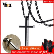 Vnox Special Bible Cross Pendants for Women Men Stainless Steel Necklace Christ  - £13.36 GBP