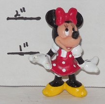 Disney Minnie Mouse 2&quot; PVC Figure Red dress with white polka dots - £8.06 GBP