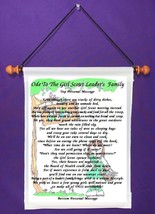 Ode to the Girl Scout Leader&#39;s Family - Personalized Wall Hanging (587-1) - £15.72 GBP