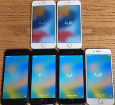 (Lot of 6) Apple iPhones 6s &amp; 8 - Unlocked - cracked - SEE DESCRIPTION - £292.80 GBP