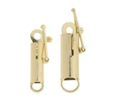 NEW 1 pcs 10k Solid  Gold Barrel Clasps 2 sizes to choose 3 OR 4 mm LOCK - £38.94 GBP