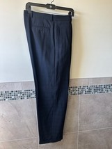 Giorgio Armani Black Beige Window Pane Pattern Wide Leg Men&#39;s Trousers S... - $78.21
