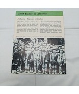 Child Labor In America Working Children 1979 Panarizon History Booklet  - $9.87 CAD