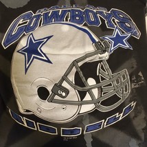 Vintage Riddell NFL Dallas Cowboys Helmet Graphic T-Shirt 1997 USA Men&#39;s M - £62.65 GBP
