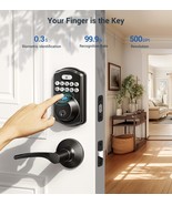 Veise Fingerprint Keyless Entry Door Lock with 2 Lever Handles KS02B Mat... - $731.80 MXN