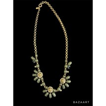 J. Crew Jade Colored Necklace With Rhinestones 24&quot; - £17.34 GBP