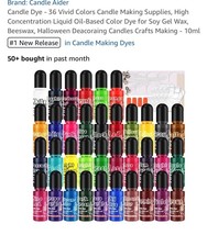 Candle Dye - 36 Vivid Colors Candle Making Supplies, High Concentration Liqui... - $656.30 MXN