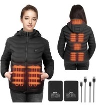 QTREE Intelligence Heated Jacket for Women with 10000mAh Power Bank, Size M - $98.01