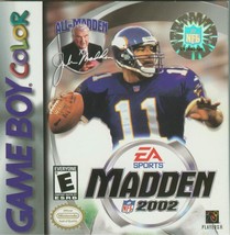 Madden NFL 2002 - Nintendo Game Boy Color GBC NGBC Video Game  - £14.64 GBP