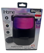 iHome PartyTime Bluetooth Speaker Wireless Portable Karaoke Color LED Li... - $26.96