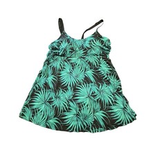 Catherines Swimsuit Tankini Top 22W One Piece Green Jungle Ocean Lake Ho... - £19.72 GBP