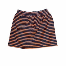 J.Crew Women Linen Mini Skirt Sz. 12 Red Navy Striped Side Pockets Elast... - $15.31